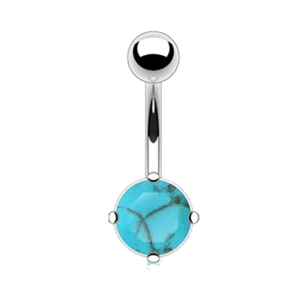 Bauchnabelpiercing 1,6mm 10mm Perle Kristall Halb-edelstein Nabelpiercing Edelstahl Chirurgenstahl Bananabell Zirkonia
