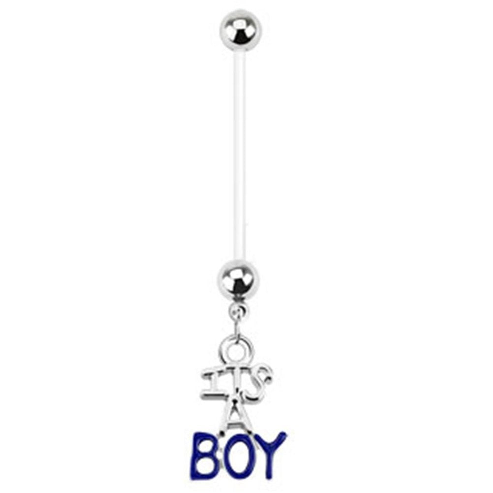 Bauchnabelpiercing Schwangerschafts-Piercing Bio Flex 1,6mm 25mm Nabel Edelstahl Chirurgenstahl Anhänger Zirkonia Designs Farben