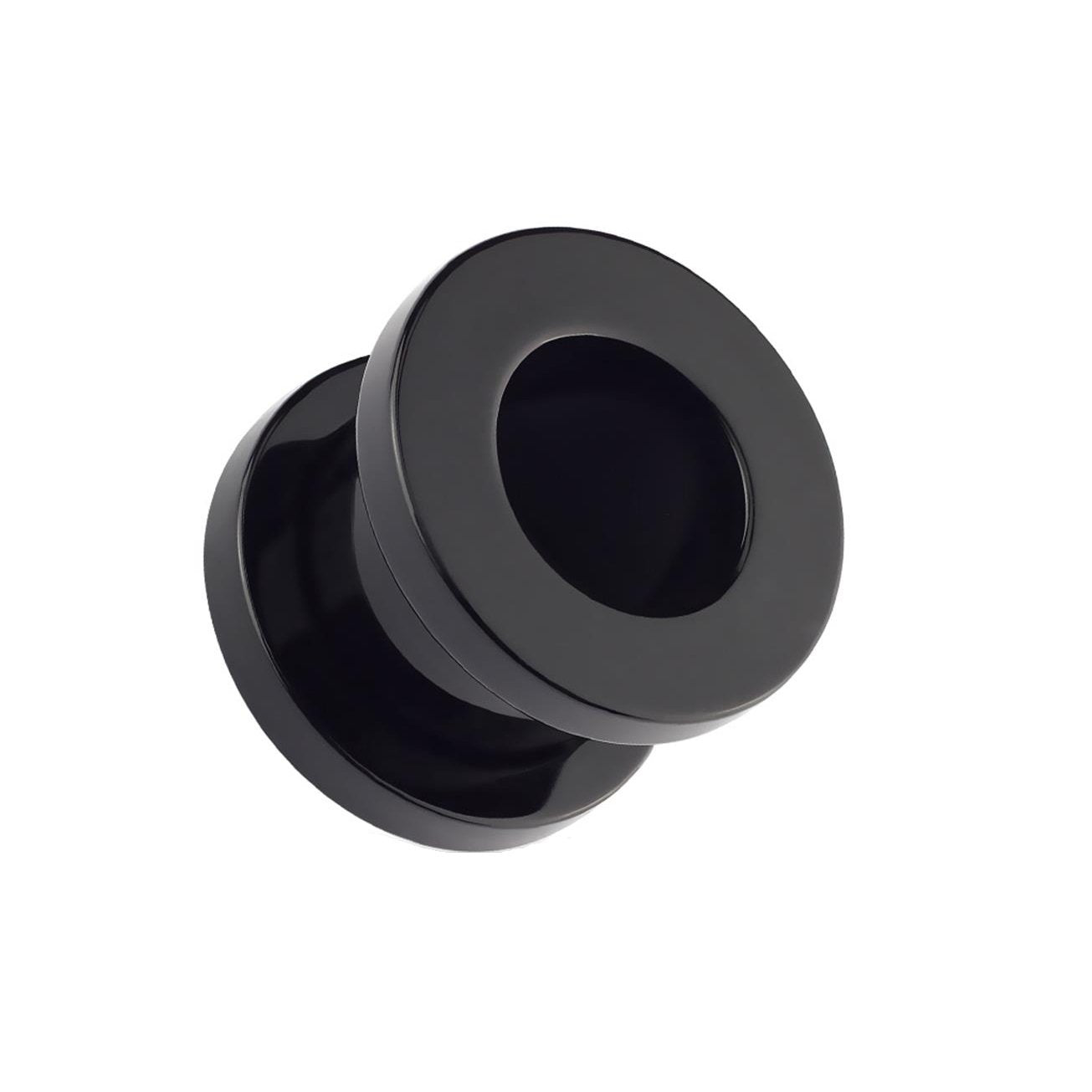 Ohrtunnel ACRYL Ohrpiercing Ohrschmuck Plug Schraubverschluss Weiß Clear Schwarz 3-19mm