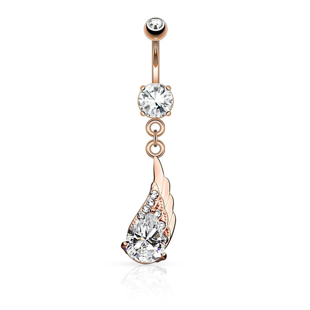 Bauchnabelpiercing 1,6mm 10mm Fantasy Charm Nabelpiercing Edelstahl Chirurgenstahl Bananabell Zirkonia Silber Gold Roségold