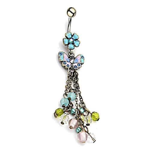 Bauchnabelpiercing Vintage-ANHÄNGER 1,6mm 10mm Nabelpiercing Edelstahl Chirurgenstahl Bananabell Zirkonia Opal Perlen