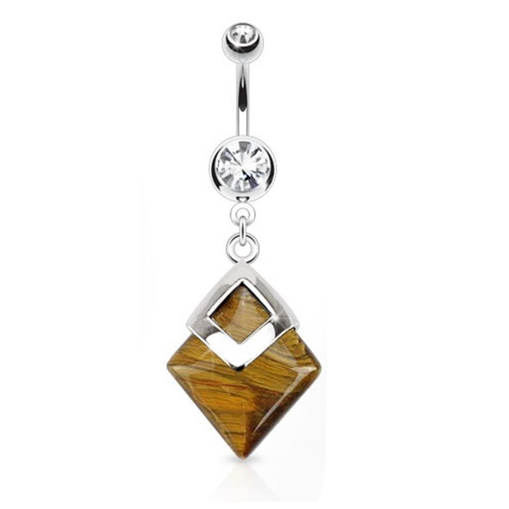 Bauchnabelpiercing 1,6mm 10mm Diamant Anhänger Nabelpiercing Edelstahl Chirurgenstahl Bananabell Zirkonia Silber Gold Roségold