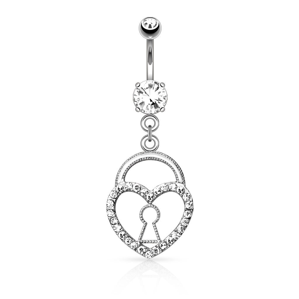 Bauchnabelpiercing 1,6mm 10mm Royal Charm Nabelpiercing Edelstahl Chirurgenstahl Bananabell Zirkonia Silber Gold Roségold