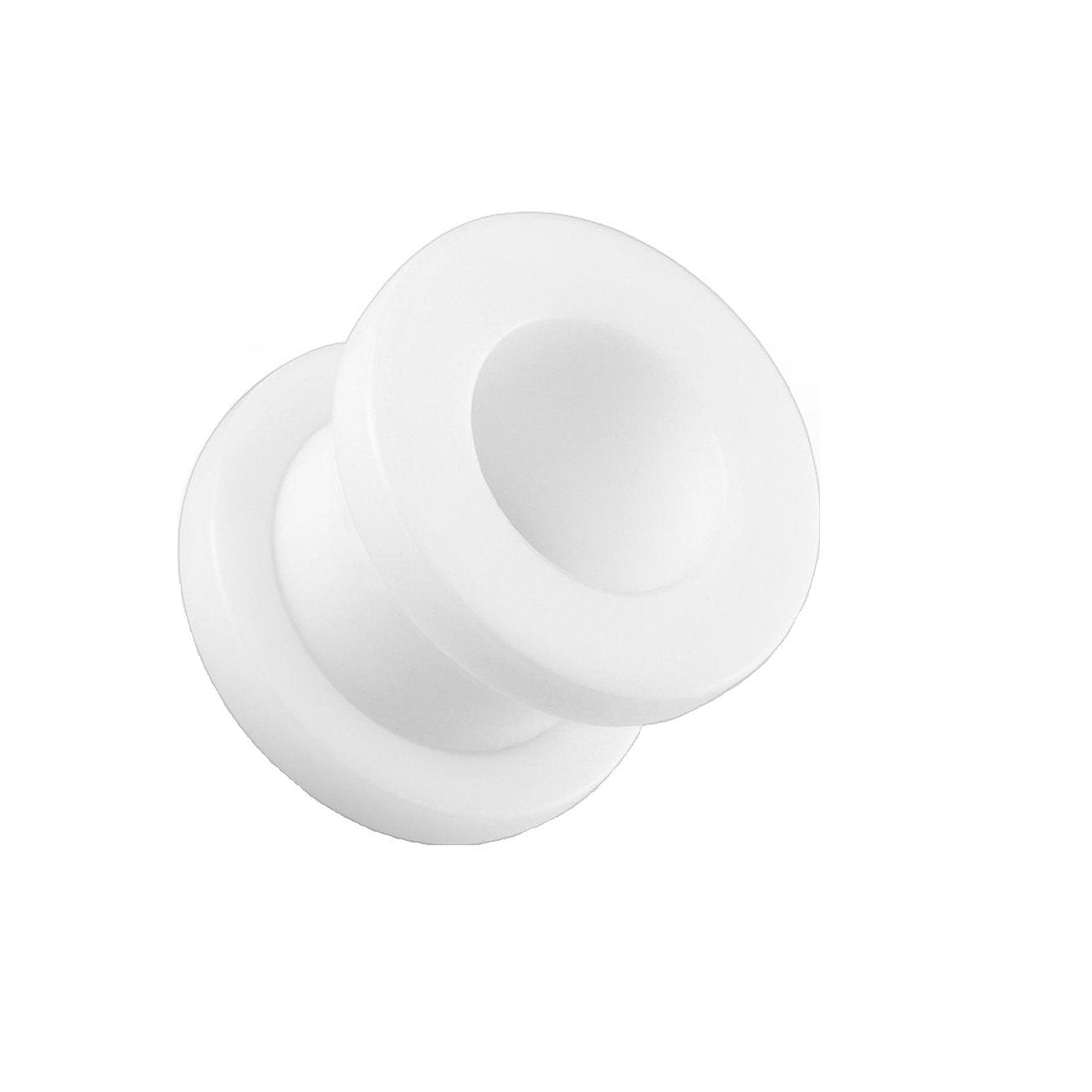 Ohrtunnel ACRYL Ohrpiercing Ohrschmuck Plug Schraubverschluss Weiß Clear Schwarz 3-19mm