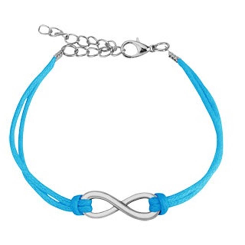 Wickelarmband KLEINE UNENDLICHKEITS-Schleife Länge 260mm Breite 1,60mm verstellbar Karabinerverschluss Kunstleder Infinity