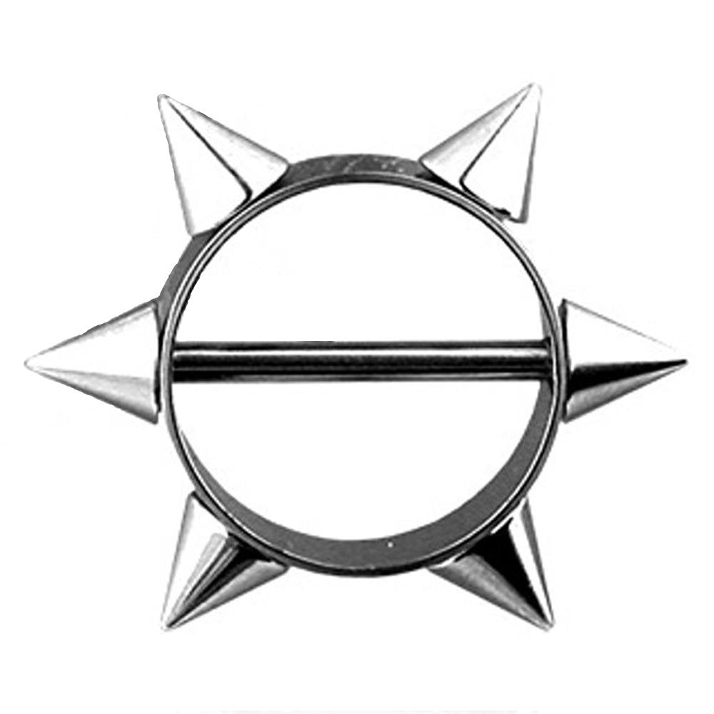 STACHEL-Ring Brustwarzenpiercing Intimpiercing Brustpiercing Nippelpiercing Edelstahl Silber 1,6mm 16mm