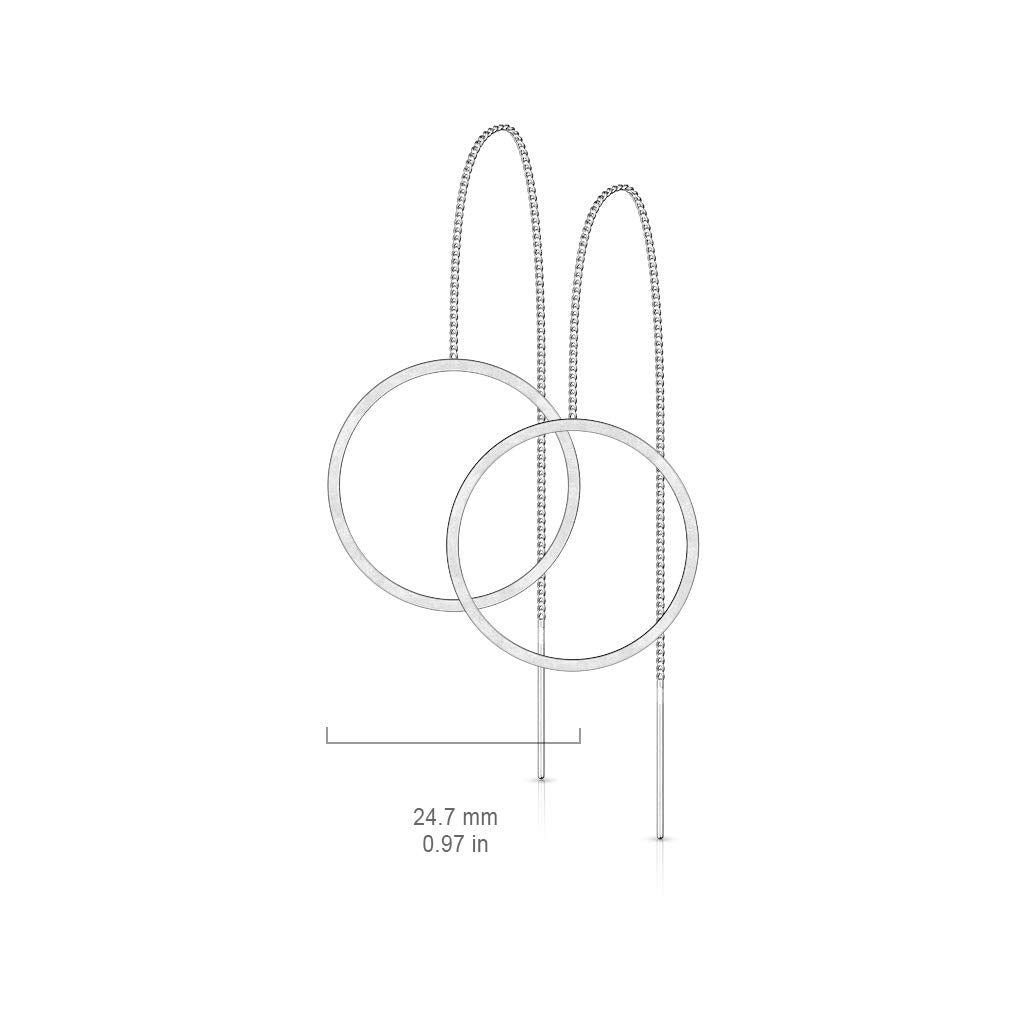1 Paar Damen Ohrring Durchzieher Anhänger Offener Kreis Ohrringe Ohrstecker Chirurgenstahl Silber Gold Roségold