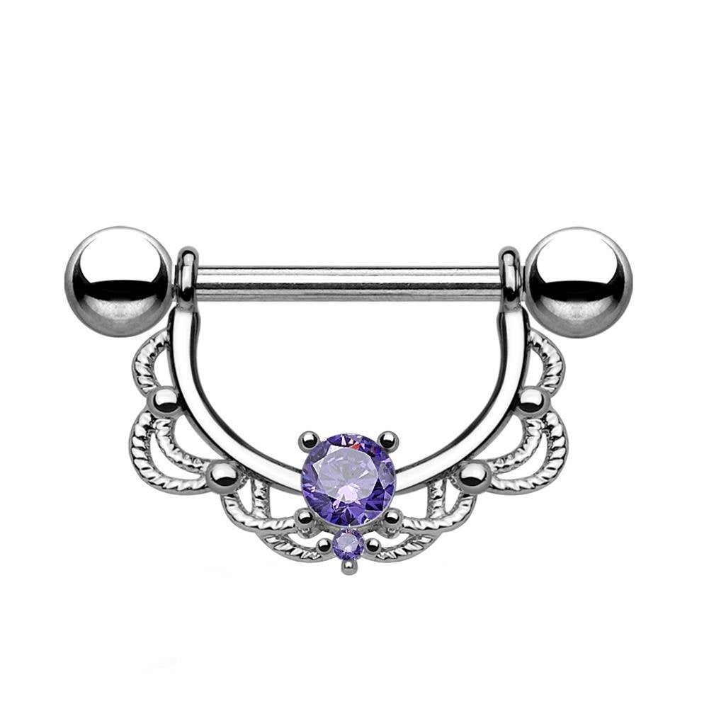 FILIGRANER Bogen Brustwarzenpiercing Intimpiercing Nippelpiercing Opal Edelstahl Gold Silber ROSÉGOLD 1,2mm / 1,6mm 16mm