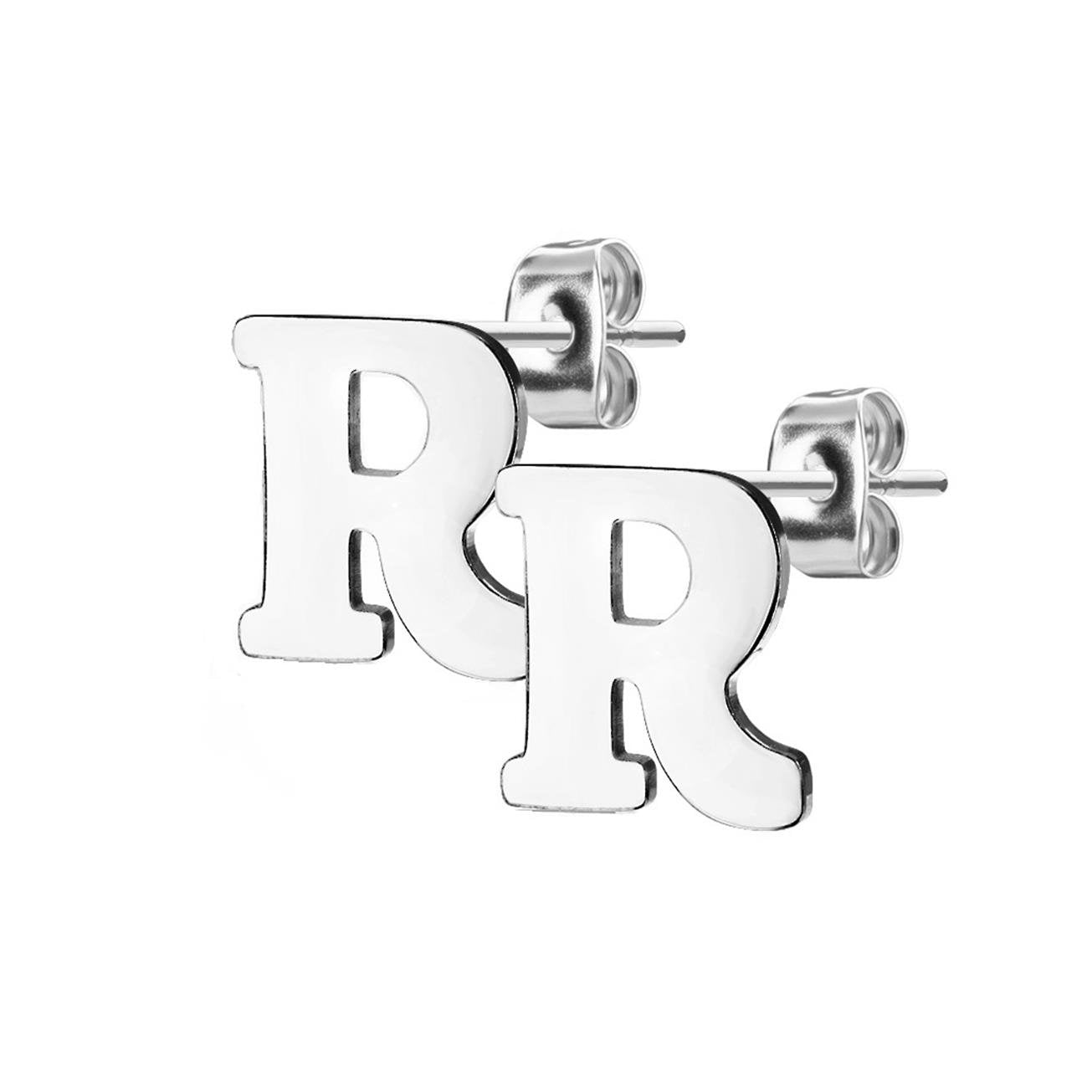 1 Paar Ohrstecker ALPHABET INITIALEN e Ohrringe Schmuck Set Edelstahl Silber Roségold