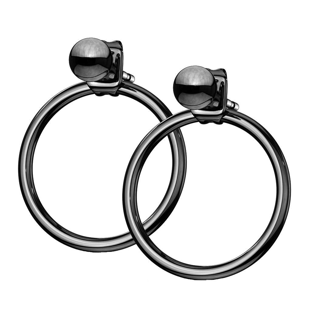 1 Paar Damen e Ring Ohrringe Ohrstecker Chirurgenstahl Multicolor
