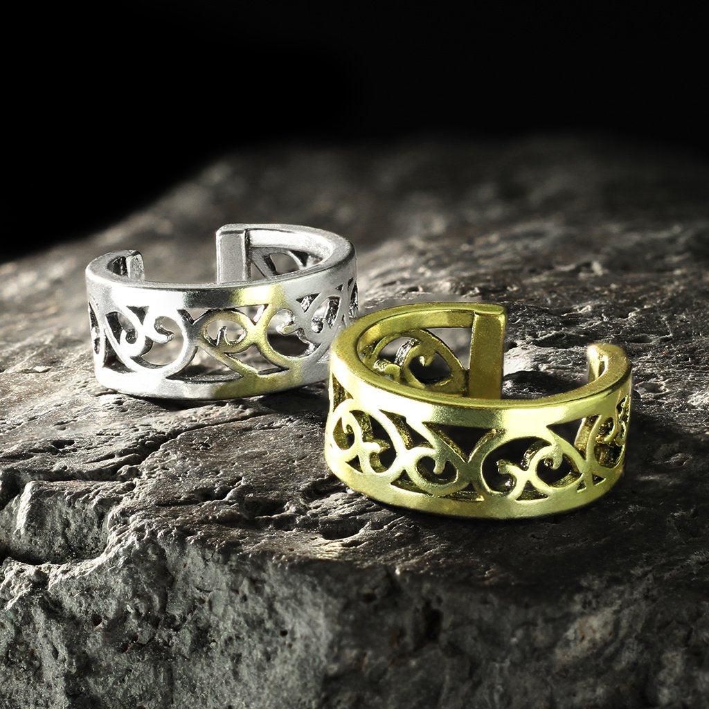 Ohrklemme FILIGRANES HERZ CUT OUT Ohrringe Ohrclip Fake-Piercing Messing Silber Gold