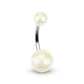Bauchnabelpiercing PERL-Effekt ACRYL-Kugeln 8mm 1,6mm 10mm Nabelpiercing Chirurgenstahl Bananabell Silber viele Farben