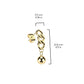 1 Paar Damen Ohrstecker Ketten-Design Kugel-Anhänger Chirurgenstahl Ohrringe Ohrhänger Silber Gold