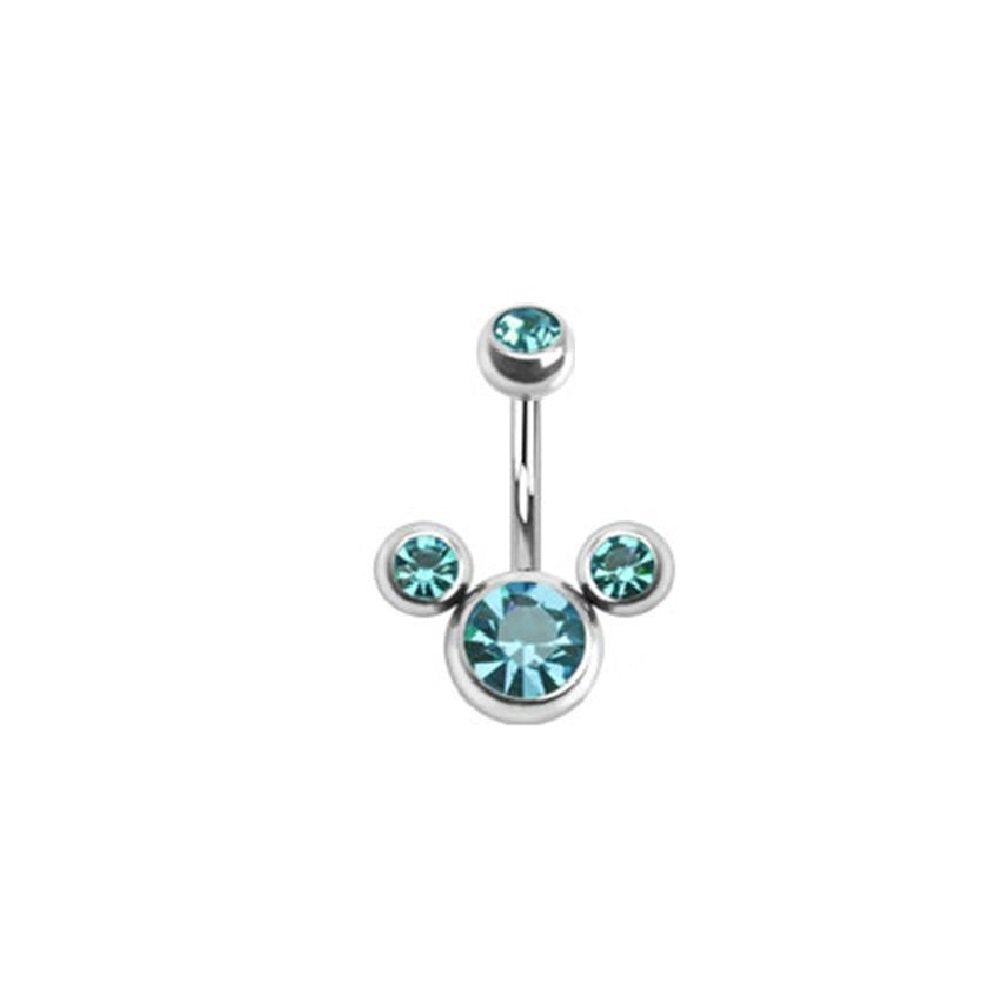 Bauchnabelpiercing 3 Blasen Stab 1,6mm 10mm Nabelpiercing Edelstahl Chirurgenstahl Bananabell Zirkonia viele Farben