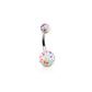 Bauchnabelpiercing 1,6mm 10mm Splatter Spritzer Grafitti Ball Nabelpiercing Edelstahl Chirurgenstahl Bananabell Zirkonia