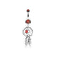 Bauchnabelpiercing 1,6mm 10mm Traumfänger Anhänger Nabelpiercing Chirurgenstahl Bananabell Zirkonia Silber viele Farben