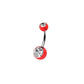 Bauchnabelpiercing 1,6mm 11mm Nabelpiercing Chirurgenstahl Bananabell Acryl-Ball Zirkonia Silber