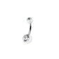 Bauchnabelpiercing 1,6mm 11mm Nabelpiercing Chirurgenstahl Bananabell Acryl-Ball Zirkonia Silber