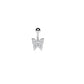 Bauchnabelpiercing 1,6mm 10mm Schmetterling Nabelpiercing Edelstahl Chirurgenstahl Bananabell Zirkonia Farben Silber Gold Roségold