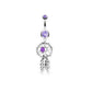 Bauchnabelpiercing 1,6mm 10mm Traumfänger Anhänger Nabelpiercing Chirurgenstahl Bananabell Zirkonia Silber viele Farben