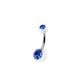 Bauchnabelpiercing 1,6mm 11mm Nabelpiercing Chirurgenstahl Bananabell Acryl-Ball Zirkonia Silber