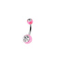 Bauchnabelpiercing 1,6mm 11mm Nabelpiercing Chirurgenstahl Bananabell Acryl-Ball Zirkonia Silber