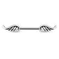 Engels-FLÜGEL Brustwarzenpiercing Brustpiercing Nippelpiercing Edelstahl VERGOLDET KRISTALL ZIRKONIA Clear PINK Aqua 1,6mm 12mm