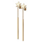 1 Paar Damen Ohrstecker Stern Ohrringe Stab-Anhänger Ohrhänger Silber Gold Schwarz Roségold