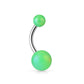 Bauchnabelpiercing Matter PERL-Effekt 1,6mm 10mm Nabelpiercing Chirurgenstahl Bananabell Acryl Silber viele Farben