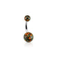 Bauchnabelpiercing 1,6mm 10mm Splatter Spritzer Grafitti Ball Nabelpiercing Edelstahl Chirurgenstahl Bananabell Zirkonia