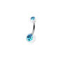 Bauchnabelpiercing 1,6mm 11mm Nabelpiercing Chirurgenstahl Bananabell Acryl-Ball Zirkonia Silber