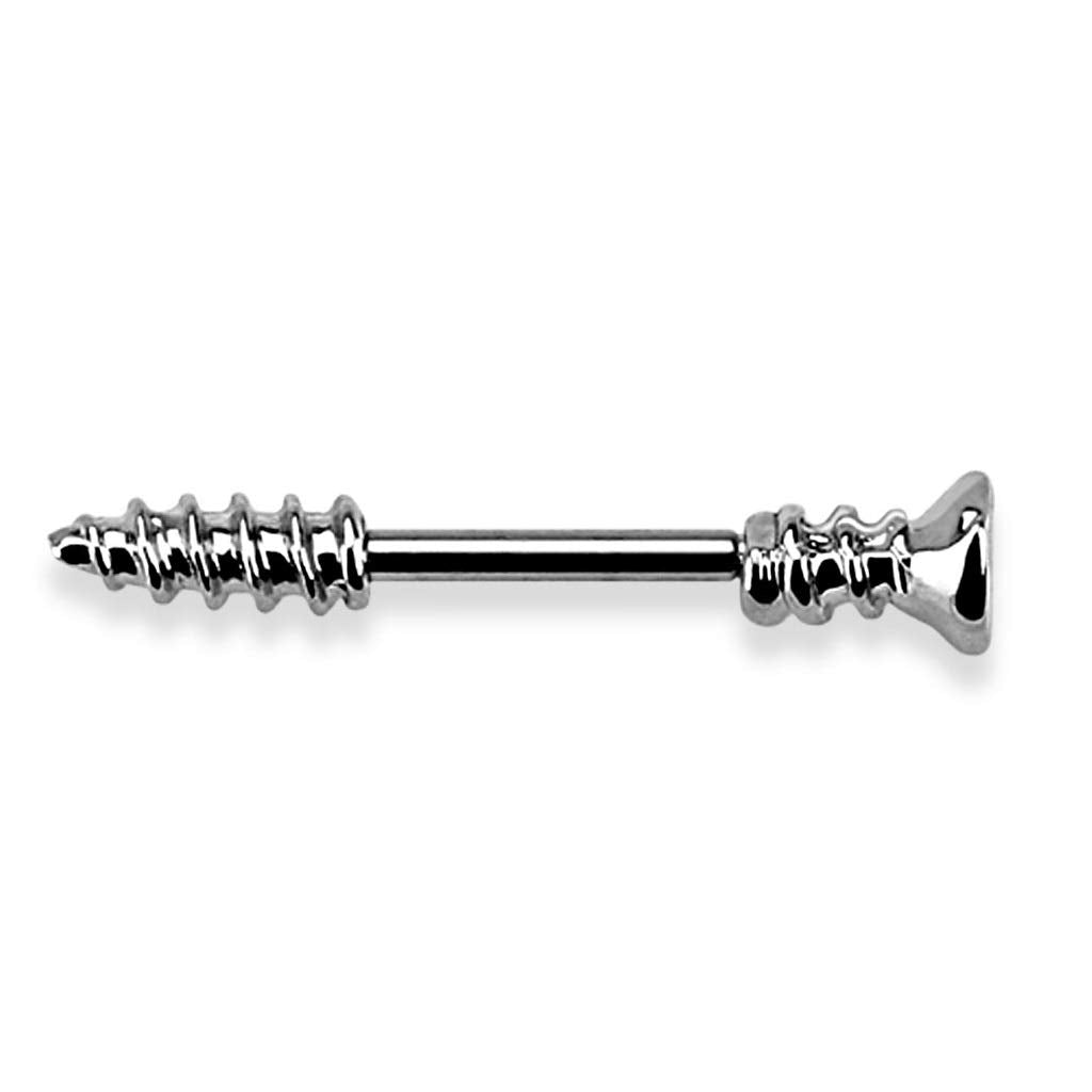Schraube Brustwarzenpiercing Intimpiercing Brustpiercing Nippelpiercing Edelstahl HÄMATIT Gold Silber 1,6mm 11mm