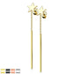 1 Paar Damen Ohrstecker Stern Ohrringe Stab-Anhänger Ohrhänger Silber Gold Schwarz Roségold