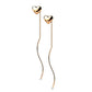 1 Paar Damen Ohrringe Durchzieher Herz Wellen-Anhänger Ohrringe Ohrstecker Chirurgenstahl Silber Gold Roségold
