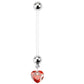 Bauchnabelpiercing Schwangerschafts-Piercing Bio Flex 1,6mm 25mm Nabel Edelstahl Chirurgenstahl Anhänger Zirkonia Designs Farben