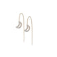 1 Paar Damen Ohrringe Durchzieher Kristall Pavé Clear Halbmond-Anhänger Ohrringe Ohrstecker Chirurgenstahl Silber Gold Roségold