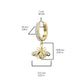 1 Paar Damen Creolen Ohrhänger Anhänger Biene Pavé Zirkonia Clear Ohrringe Ohrstecker Silber Gold
