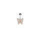 Bauchnabelpiercing 1,6mm 10mm Schmetterling Nabelpiercing Edelstahl Chirurgenstahl Bananabell Zirkonia Farben Silber Gold Roségold
