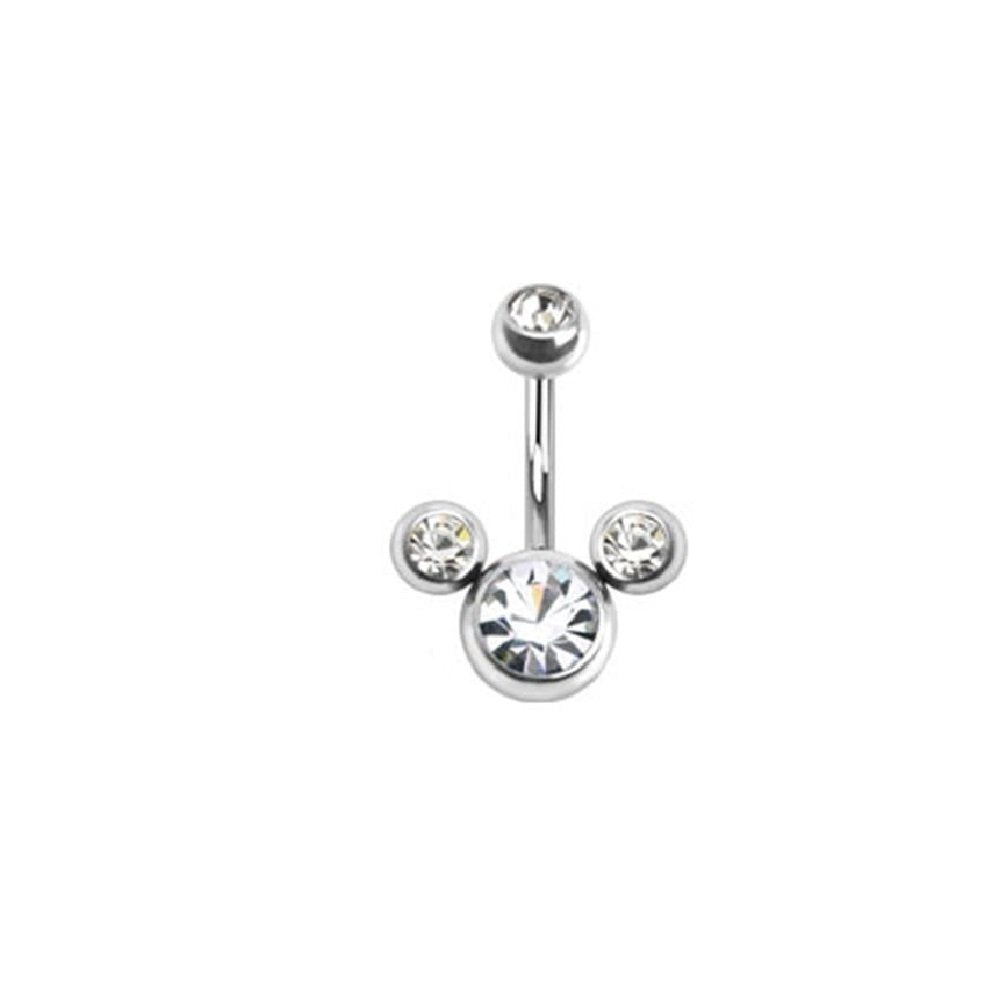 Bauchnabelpiercing 3 Blasen Stab 1,6mm 10mm Nabelpiercing Edelstahl Chirurgenstahl Bananabell Zirkonia viele Farben