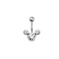Bauchnabelpiercing 3 Blasen Stab 1,6mm 10mm Nabelpiercing Edelstahl Chirurgenstahl Bananabell Zirkonia viele Farben