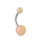 Bauchnabelpiercing Matter PERL-Effekt 1,6mm 10mm Nabelpiercing Chirurgenstahl Bananabell Acryl Silber viele Farben