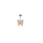Bauchnabelpiercing 1,6mm 10mm Schmetterling Nabelpiercing Edelstahl Chirurgenstahl Bananabell Zirkonia Farben Silber Gold Roségold
