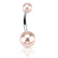 Bauchnabelpiercing 1,6mm 10mm Perle Kristall Halb-edelstein Nabelpiercing Edelstahl Chirurgenstahl Bananabell Zirkonia