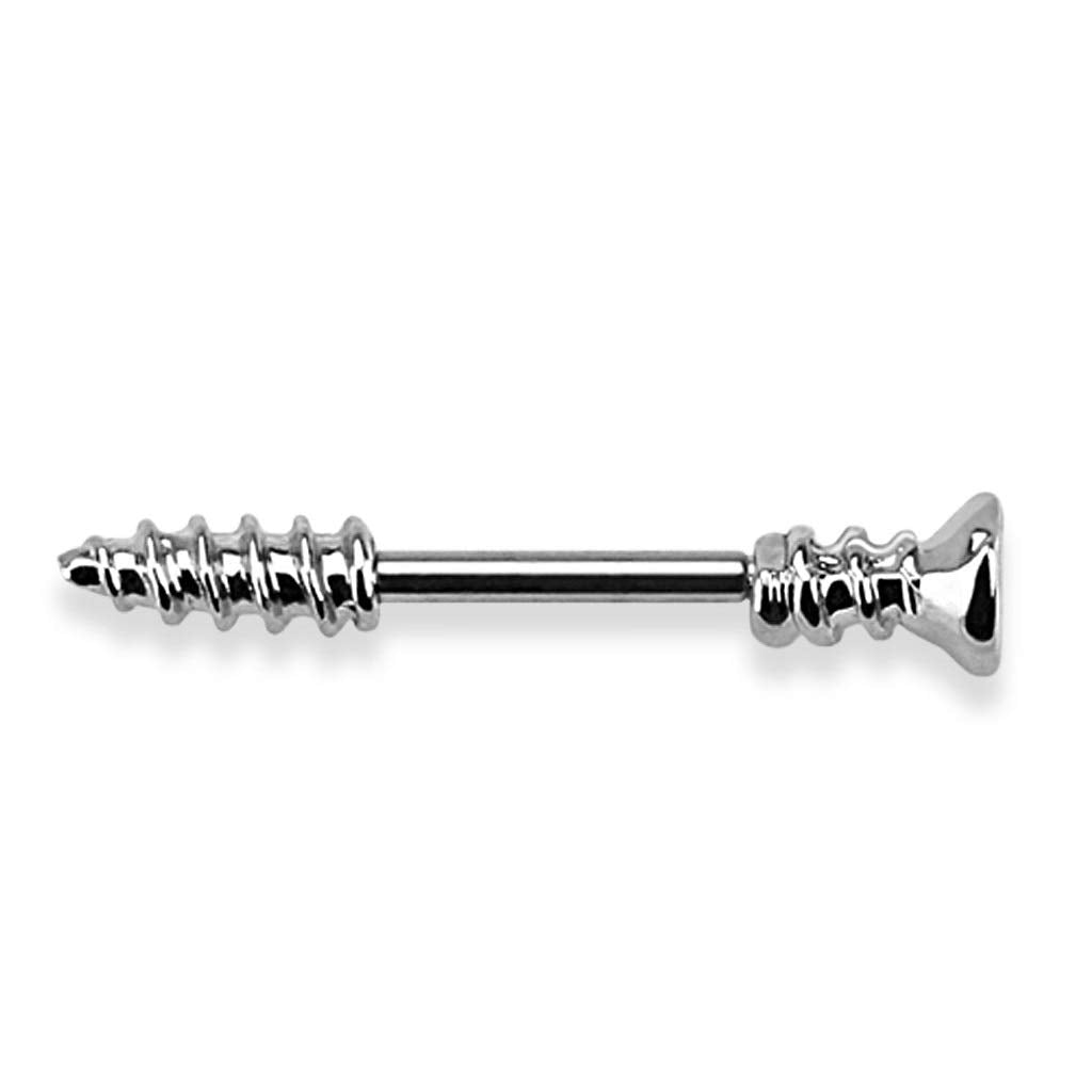 Schraube Brustwarzenpiercing Intimpiercing Brustpiercing Nippelpiercing Edelstahl HÄMATIT Gold Silber 1,6mm 11mm