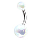 Bauchnabelpiercing Metallic Kugeln Nabelpiercing Chirurgenstahl Bananabell Acryl Silber Lila Blau Pink Weiß Regenbogen Stab 1,6/10mm
