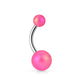 Bauchnabelpiercing Matter PERL-Effekt 1,6mm 10mm Nabelpiercing Chirurgenstahl Bananabell Acryl Silber viele Farben