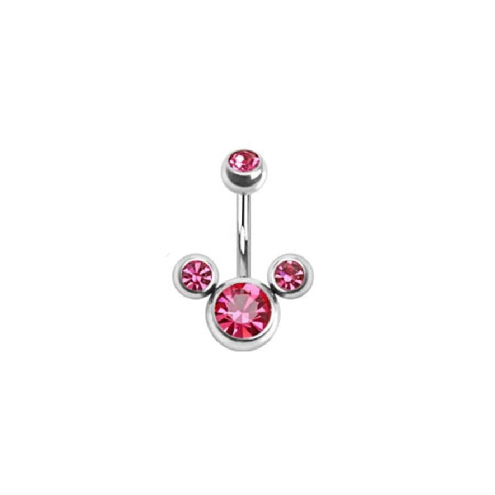 Bauchnabelpiercing 3 Blasen Stab 1,6mm 10mm Nabelpiercing Edelstahl Chirurgenstahl Bananabell Zirkonia viele Farben