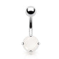 Bauchnabelpiercing 1,6mm 10mm Perle Kristall Halb-edelstein Nabelpiercing Edelstahl Chirurgenstahl Bananabell Zirkonia