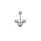 Bauchnabelpiercing 3 Blasen Stab 1,6mm 10mm Nabelpiercing Edelstahl Chirurgenstahl Bananabell Zirkonia viele Farben