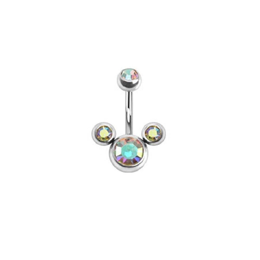 Bauchnabelpiercing 3 Blasen Stab 1,6mm 10mm Nabelpiercing Edelstahl Chirurgenstahl Bananabell Zirkonia viele Farben